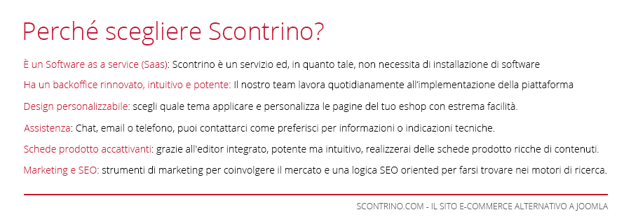 Cerchi un'alternativa a Joomla? Prova Scontrino per creare il tuo sito e-commerce